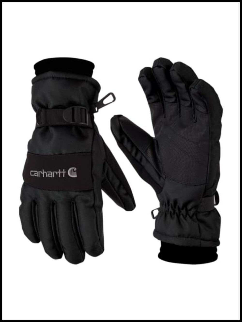 Waterproof Insulated Knit Cuff Cold Weather Gloves Synthetic Palm